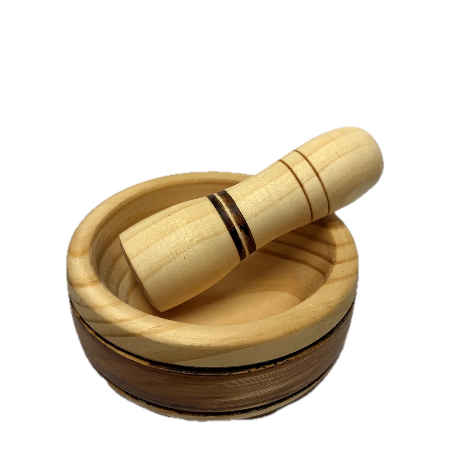 Mortero de madera maciza